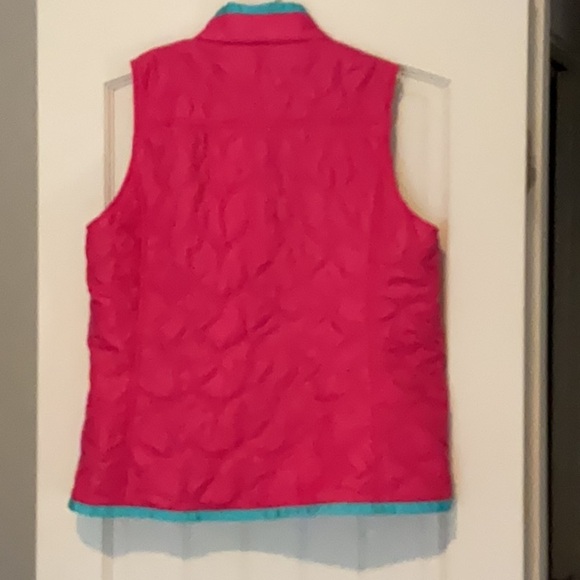 Vineyard Vines Pink vest w/Turquoise trim Size XL - Picture 4 of 4